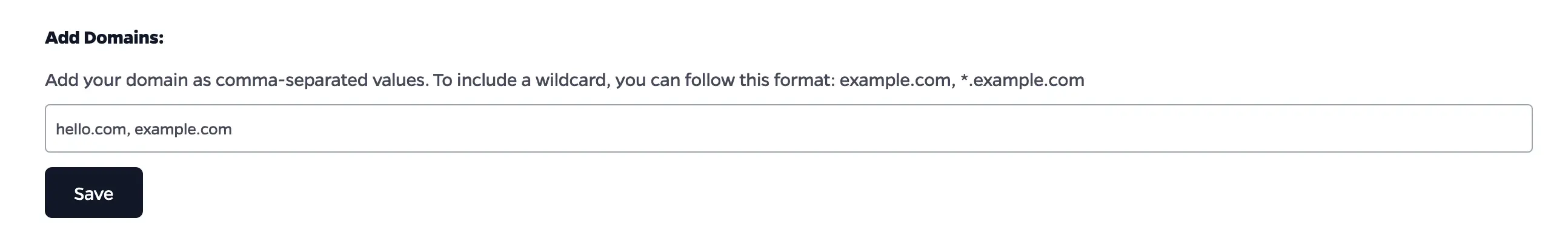 Add domain details